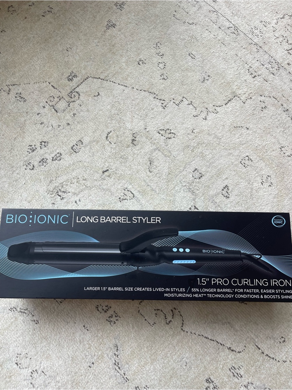 Bio Ionic 1.5" Pro Long Barrel Curling Iron - Black